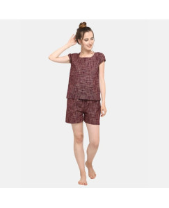 Mesmora Womens Cotton Solid Short Night Suits